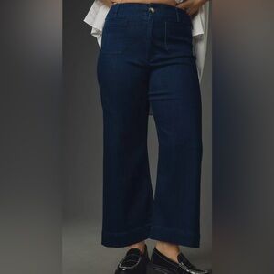 The Colette Crop High-Rise Pilcro by Anthropologie wide leg Jeans 20W